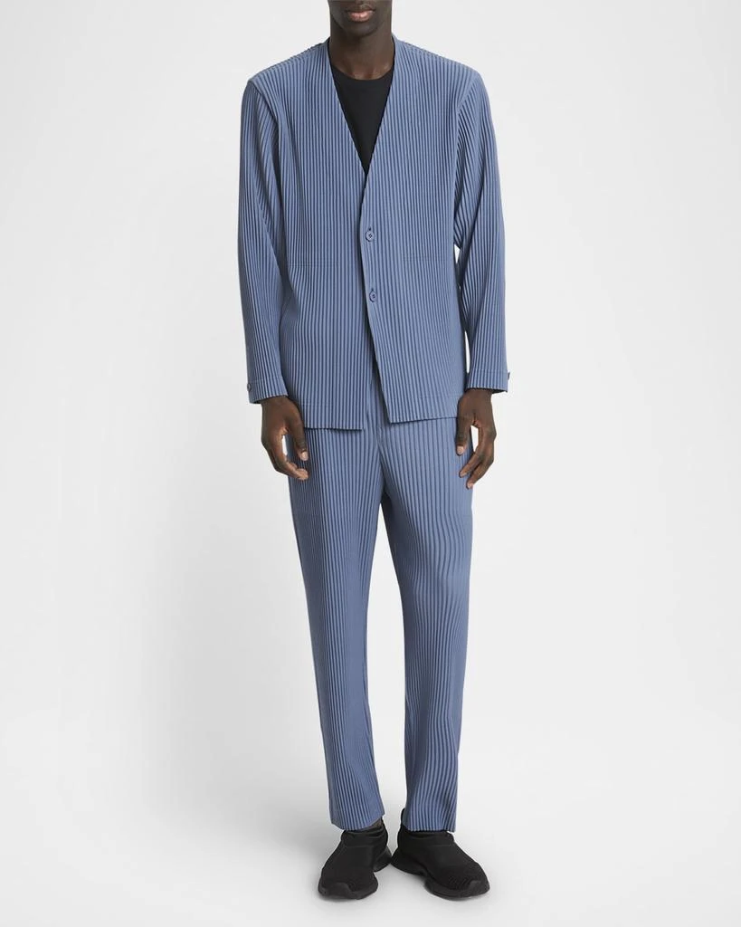 Homme Plisse Issey Miyake Men's Pleated V-Neck Sport Jacket 3