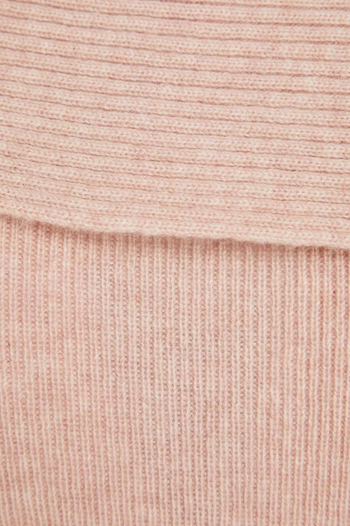 Naadam Asymmetric ribbed wool and cashmere-blend sweater 4