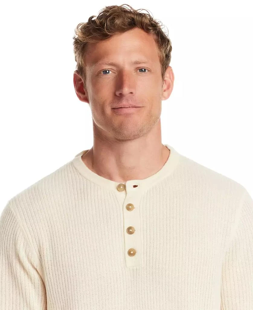 Weatherproof Vintage Men's Soft Touch Ribbed Henley Sweater 7