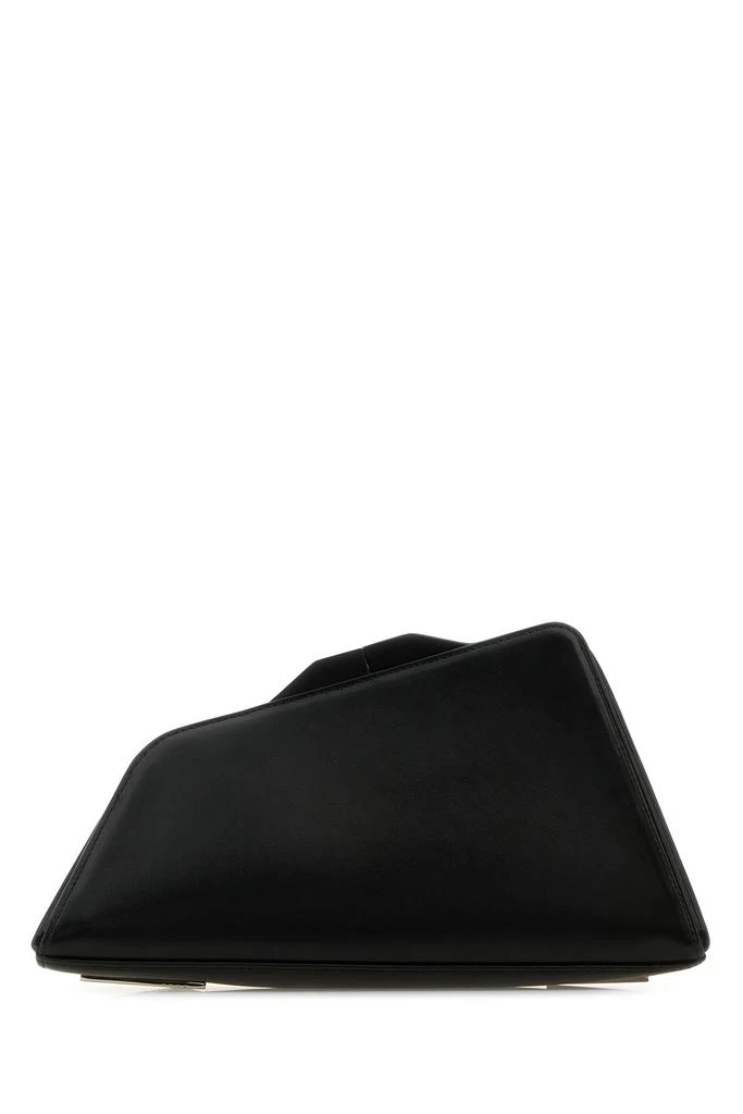 The Attico Black leather 8.30 PM clutch 3