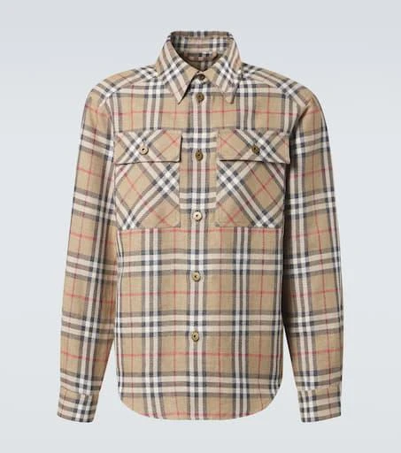 Burberry Burberry Check cotton and linen shirt 1