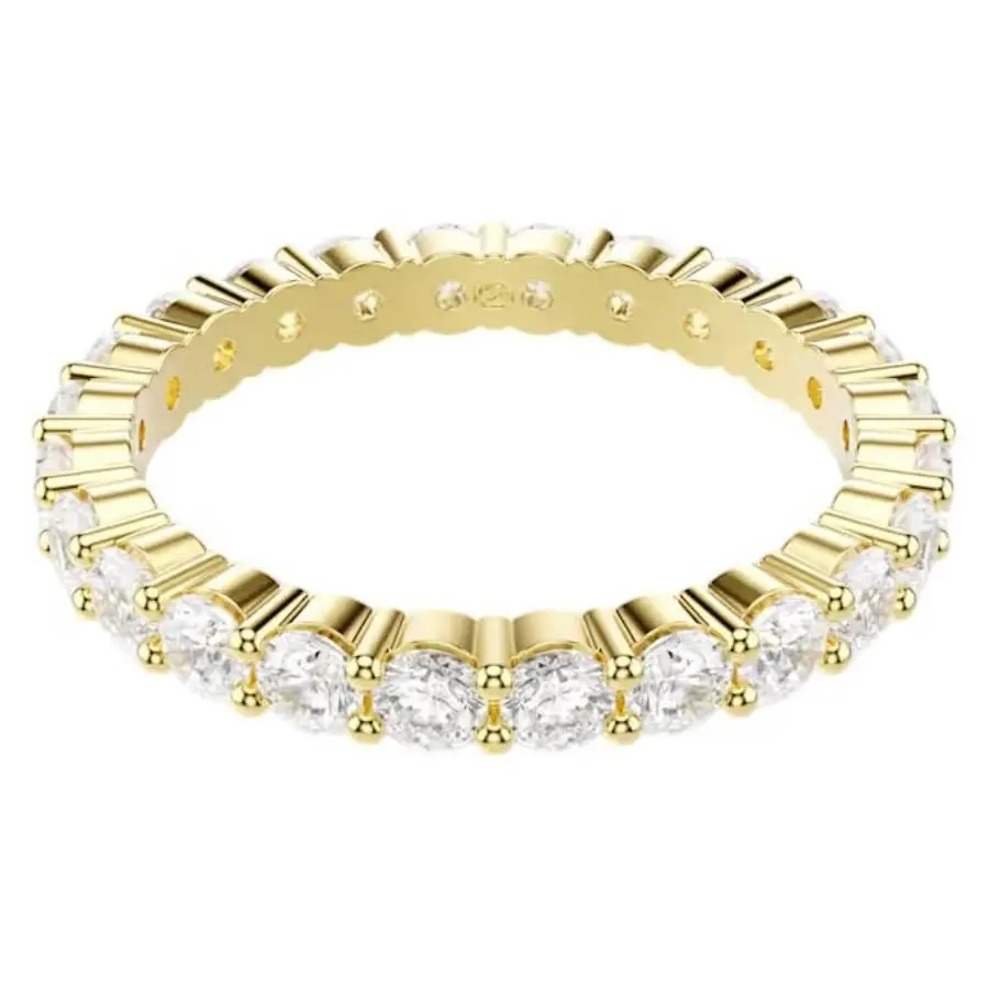 Swarovski Swarovski Matrix Vittore Gold-Tone Plated Band Ring, Size 52