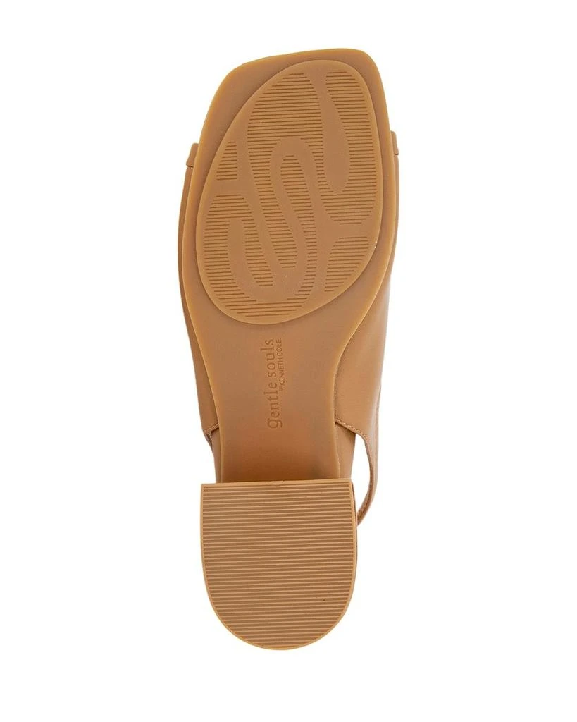 Gentle Souls Women's Penny Square Toe Block Heel Slingback Sandals 7