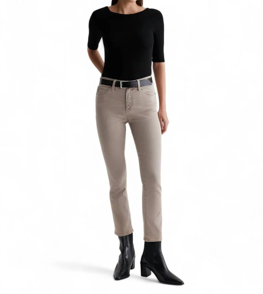 AG Jeans Mari Crop Jean In Sulfur Desert Taupe 1