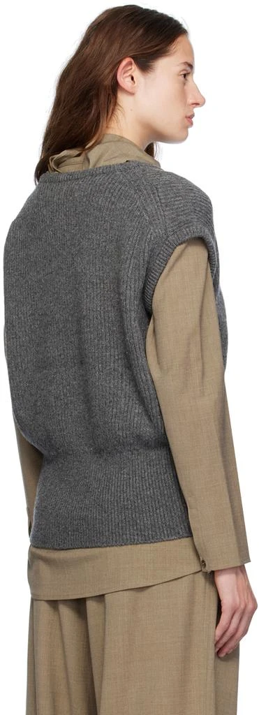 LE17SEPTEMBRE Gray V-Neck Vest 3