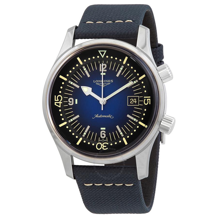 Longines Legend Diver Automatic Blue Lacquered Dial Men s Watch L3.774.4.90.2 Accessories Free Shipping BeyondStyle