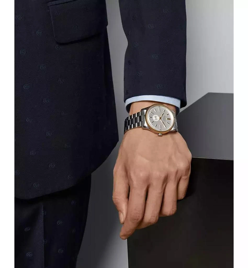 Gucci Men's Swiss Automatic G-Timeless Stainless Steel Bracelet Watch 40mm 5