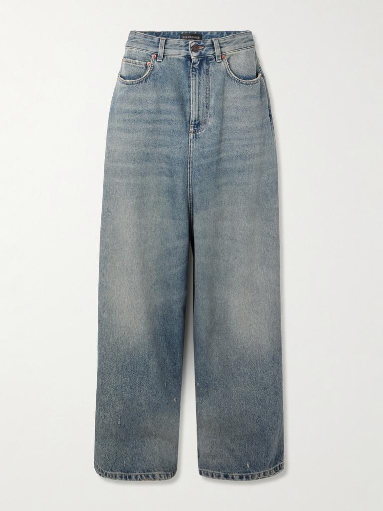 【送料&関税込】Balenciaga Five Pocket Jeans With Ripped Hem Balenciaga White Five Pocket Jeans With Ripped Hem In Cotton