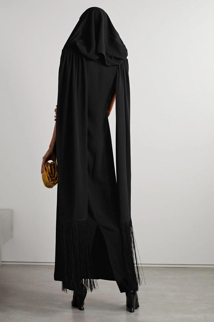 BY MALENE BIRGER Cressida draped fringed crepe maxi dress 3