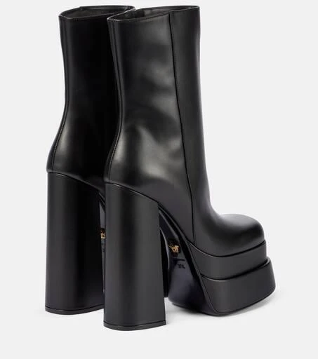 Versace Intrico leather platform ankle boots 3