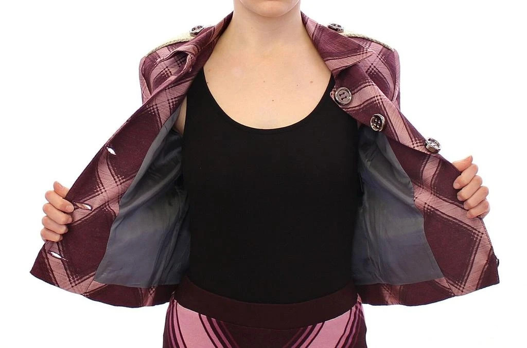 House of Holland Check Trench Coat Blazer  Women's Jacket 6