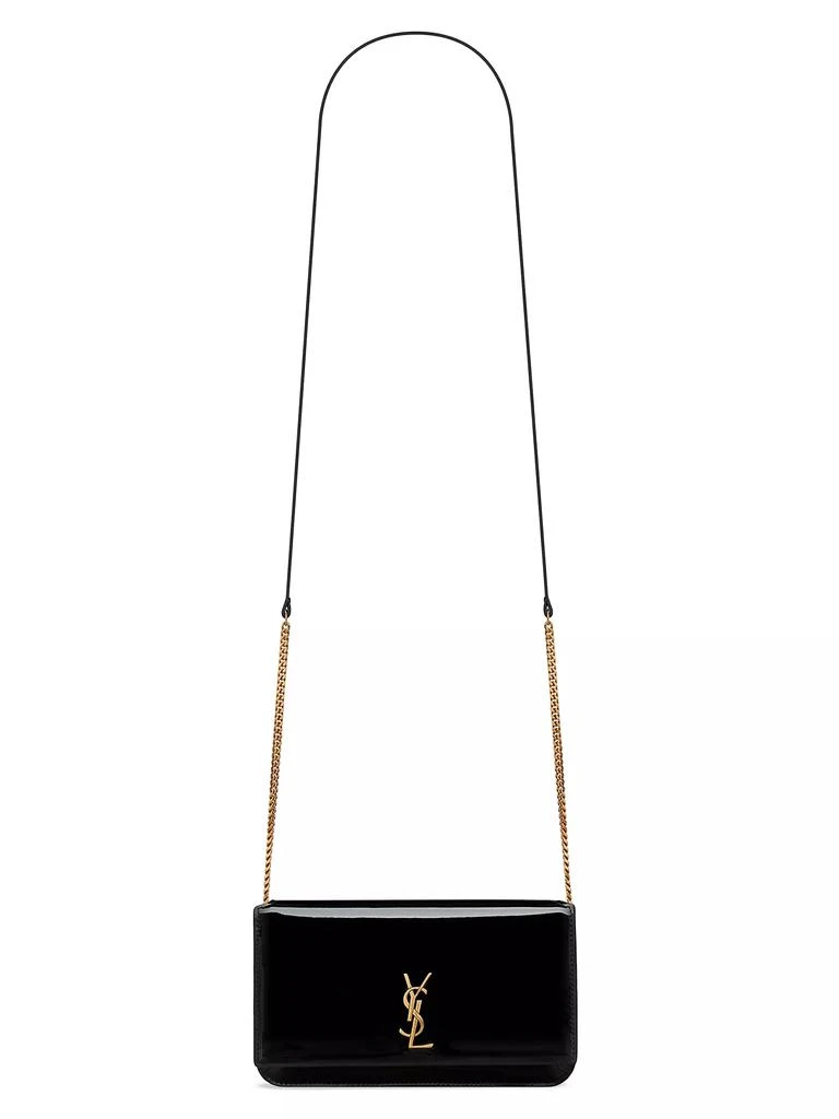 Yves Saint Laurent Cassandre Phone Holder in Patent Leather 1