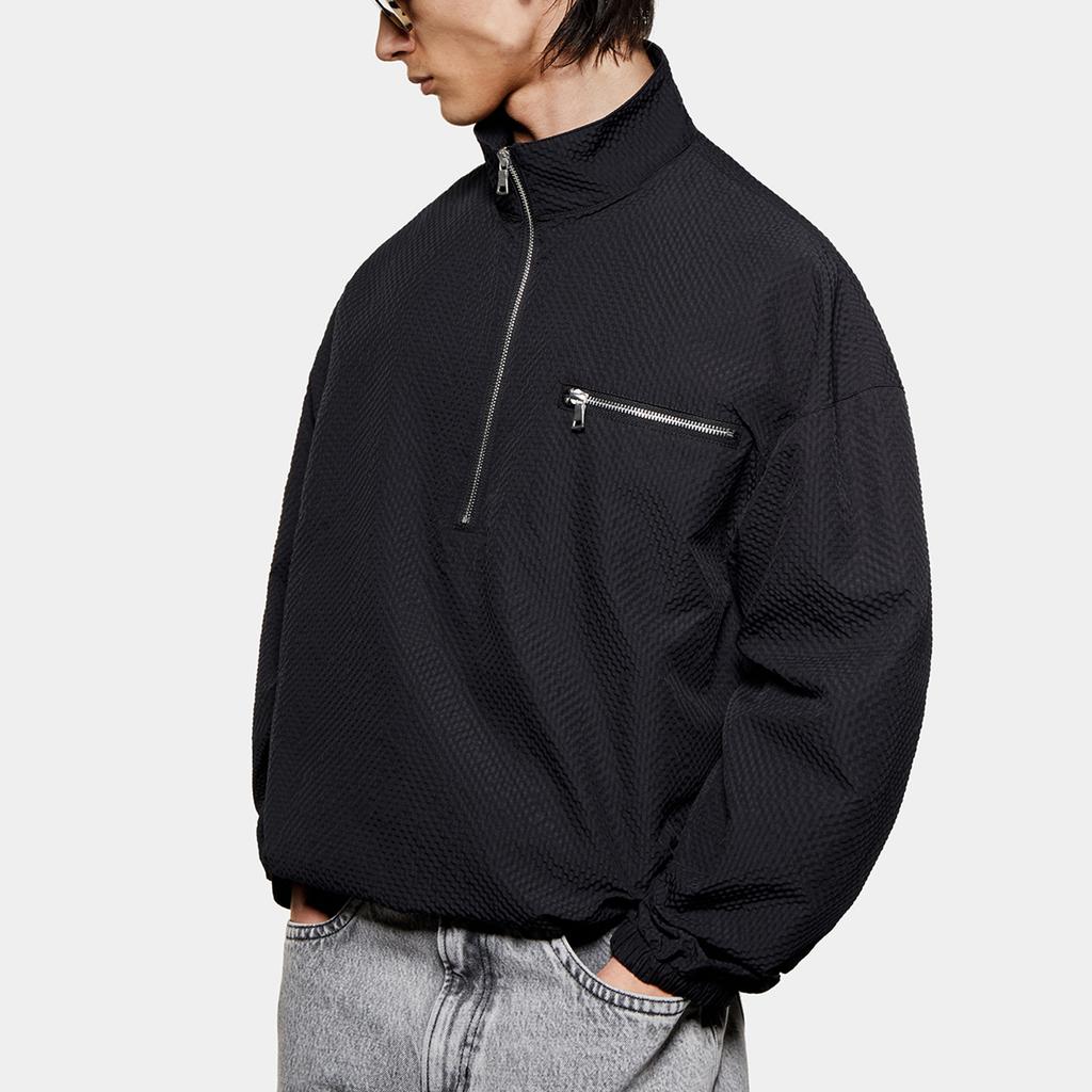 MKI Miyuki Zoku Seersucker Half-Zip Jacket