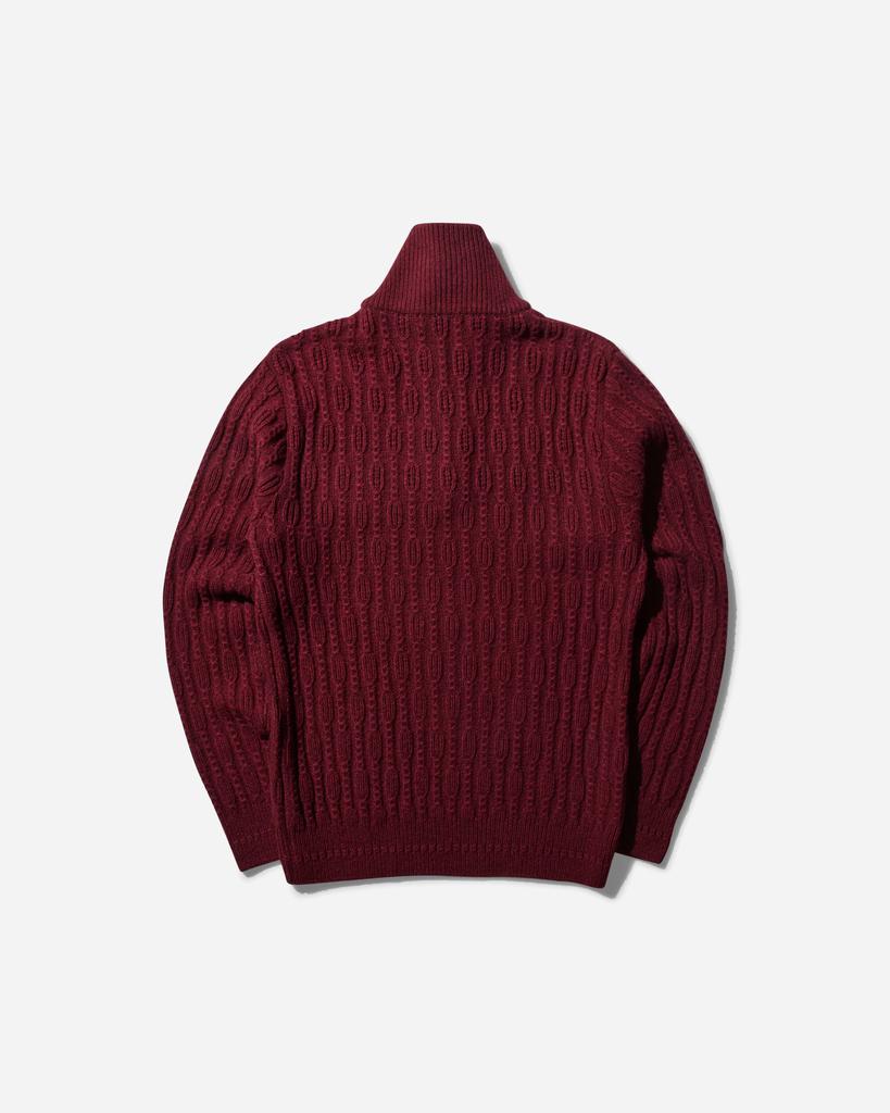 Hyein Seo Women's Troyer Knit Sweater with Gloves Burgundy