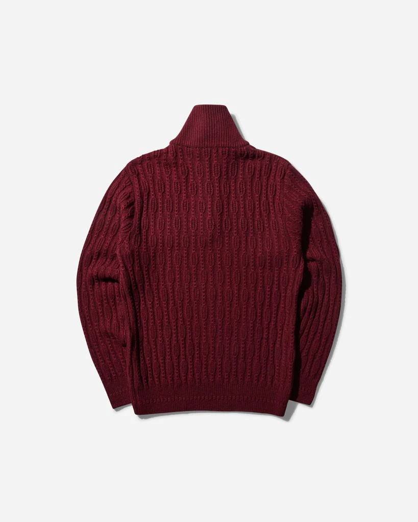 Hyein Seo Women's Troyer Knit Sweater with Gloves Burgundy 2