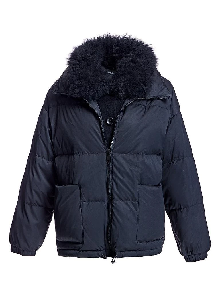 Feather Down Polyblend Jacket with Goat Trim – On Sale Now with Up