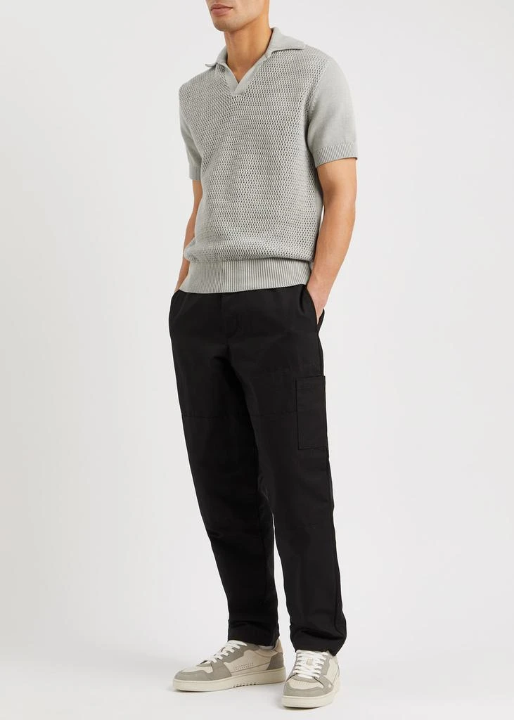 Oliver Spencer Penhale pointelle-knit cotton polo shirt 4