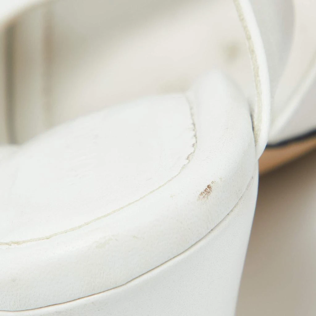 Bottega Veneta Bottega Veneta White Leather Thong Slide Sandals Size 37.5 8