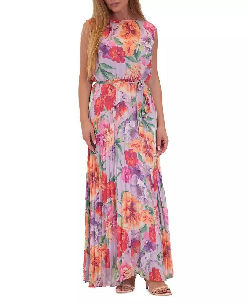 Donna Ricco Women's Floral-Print Pleated Maxi Dress 1