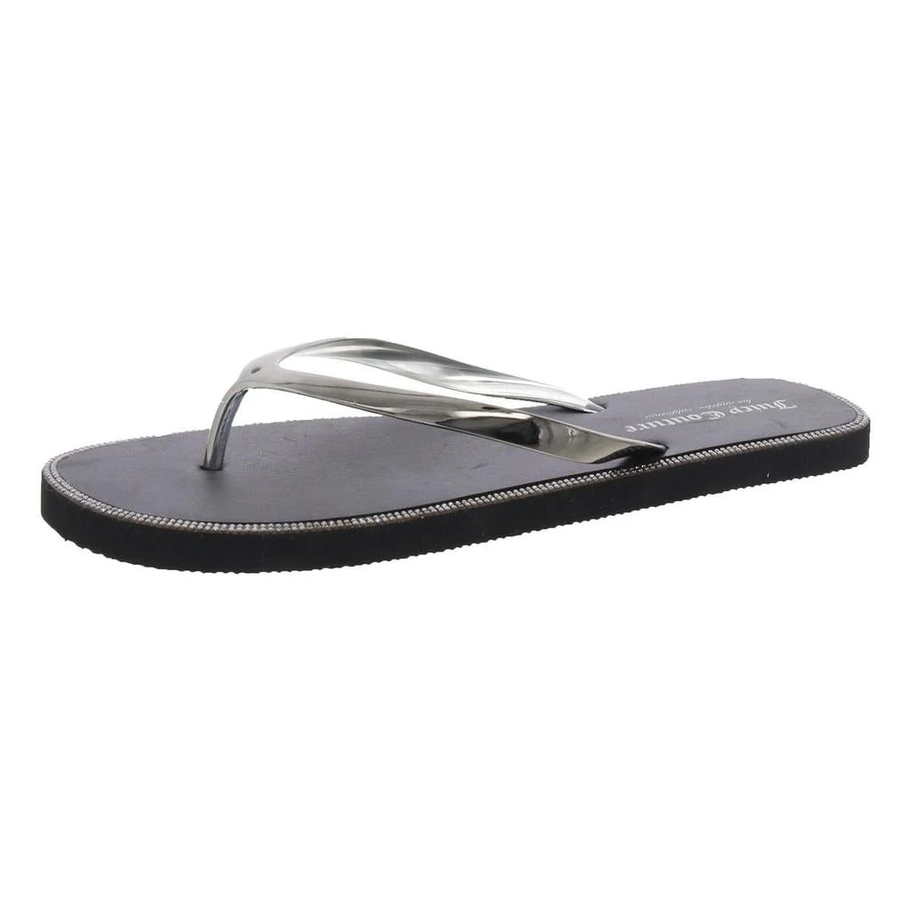 Juicy Couture Womens Embellished Manmade Flip-Flops 1