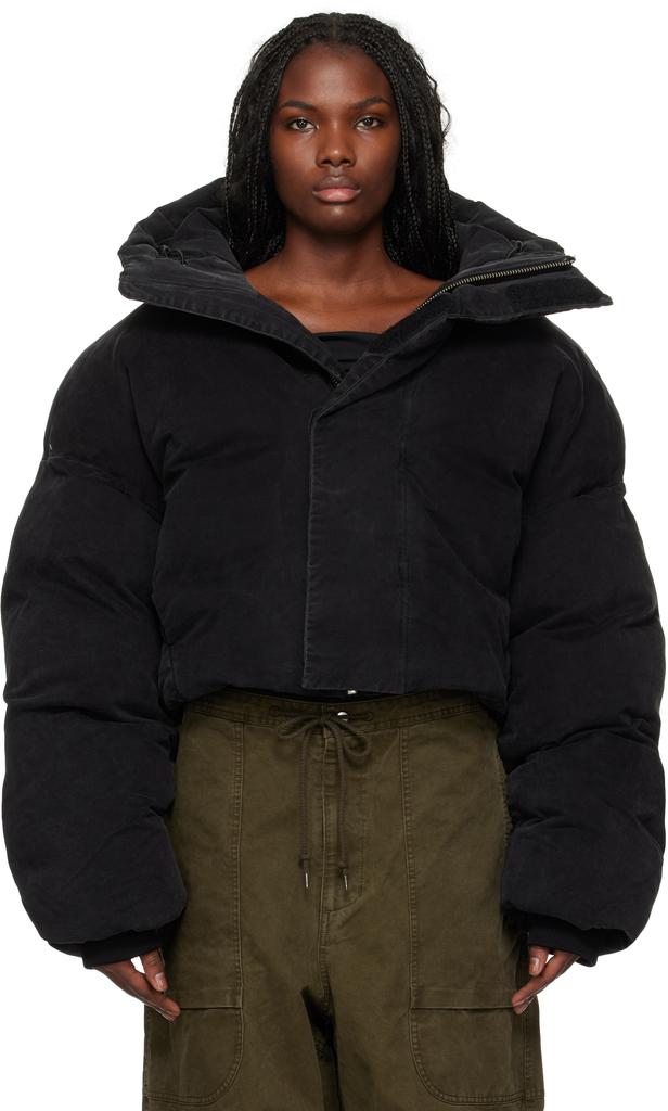 Entire Studios Black MML Hooded Puffer Down Jacket