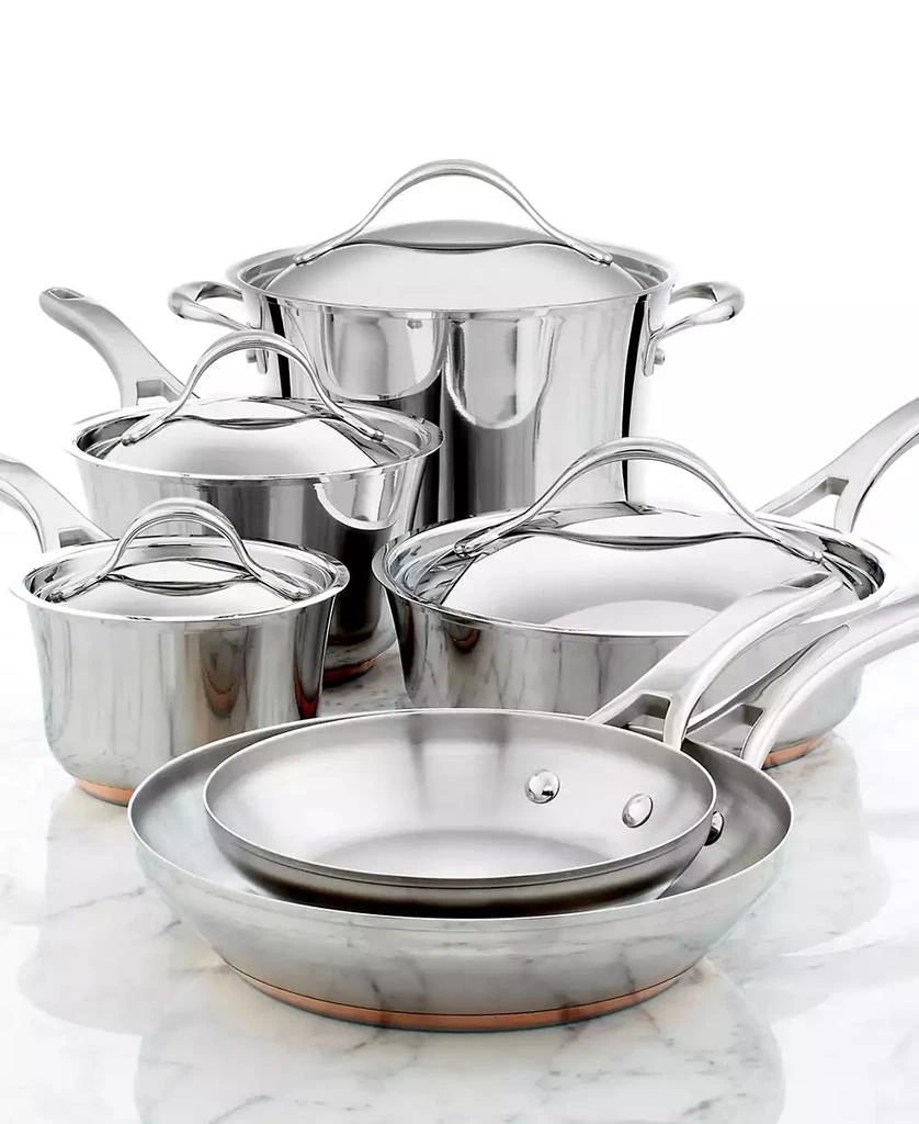 Anolon Nouvelle Copper Stainless Steel Cookware Set, 10 Piece 2