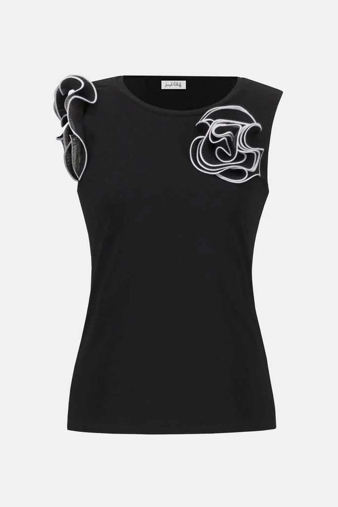 JOSEPH RIBKOFF Joseph Ribkoff - Silky Knit And Chiffon Fitted Top 5