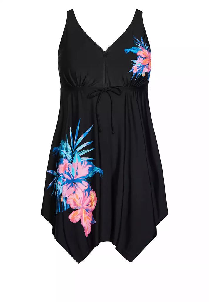 AVENUE Women's Sharkbite Print Swim Dress