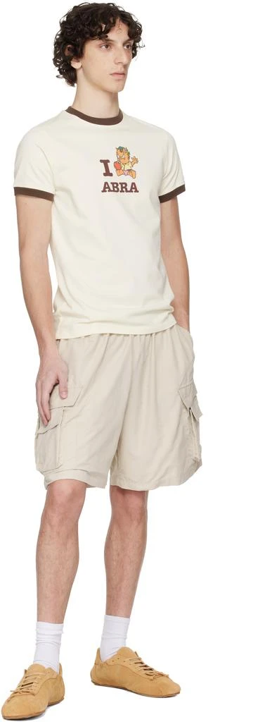 ABRA Beige 'I LOVE' Ringer T-shirt 4