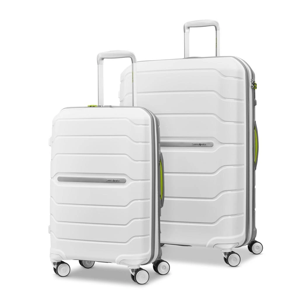 Samsonite Samsonite Freeform 2-Piece Luggage Set - Carry-On 
Large Checked Luggage with Dual Spinner Wheels - Durable Polypropylene Hardshell - TSA Lock, Airline-Approved - Expandable Hard Shell - White