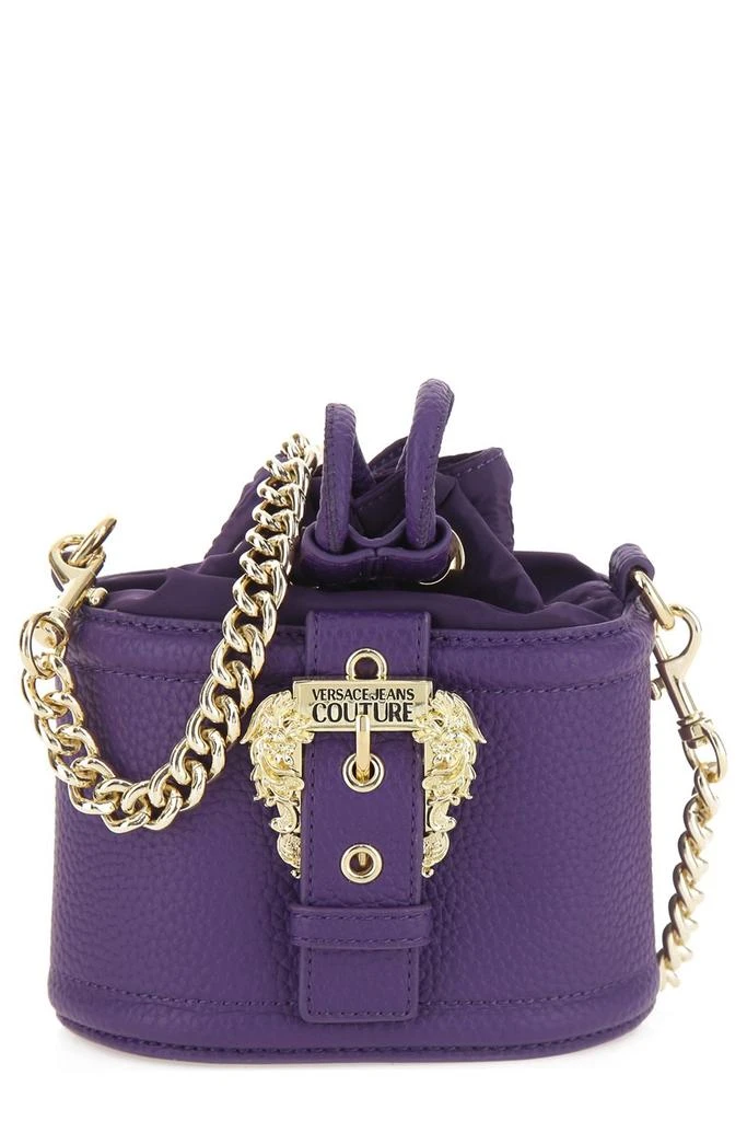 Versace Versace Jeans Couture Logo Engraved Buckled Bucket Bag 1