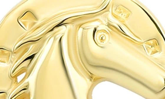 CANDELA JEWELRY 10K Gold Horseshoe Pendant Necklace 2