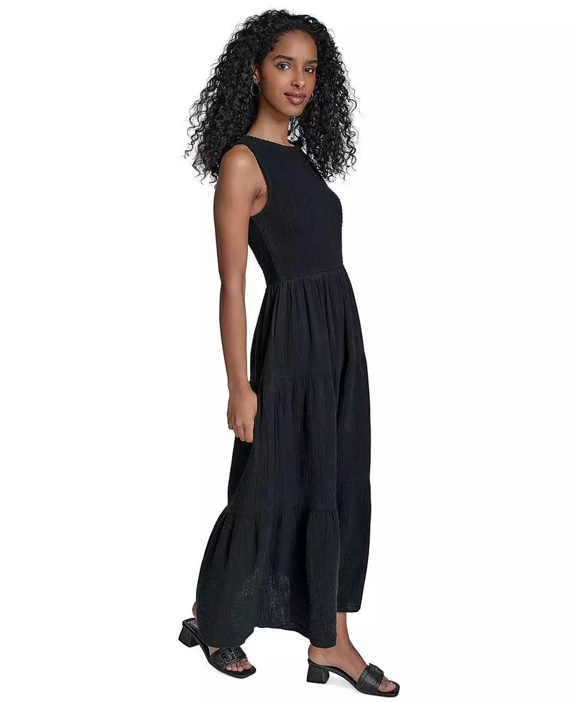Calvin Klein Women's Cotton Smocked Tiered Maxi Dress 3
