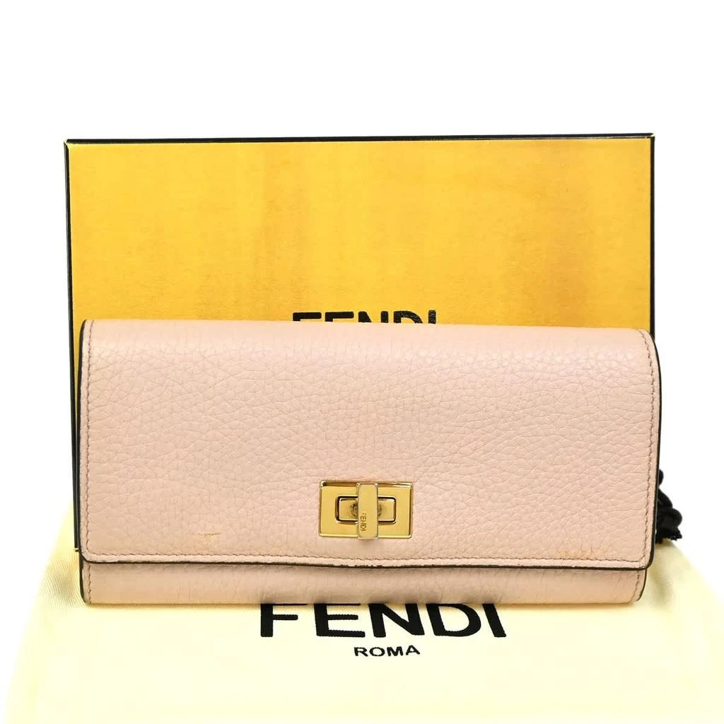 Fendi Peekaboo Wallet Leather Leather Wallets Accessory (Pre-Owned)