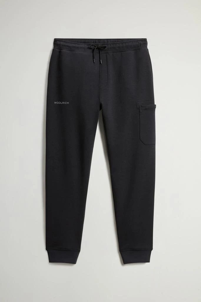 Woolrich Cotton Blend Fleece Pants with Logo - Men - Black 4