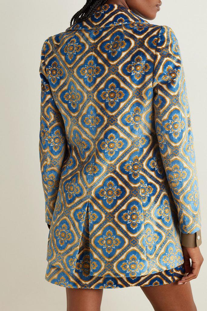 関税送料込Etro Double-Breasted Coat ETRO Double-breasted velvet-jacquard coat - Coats - Free