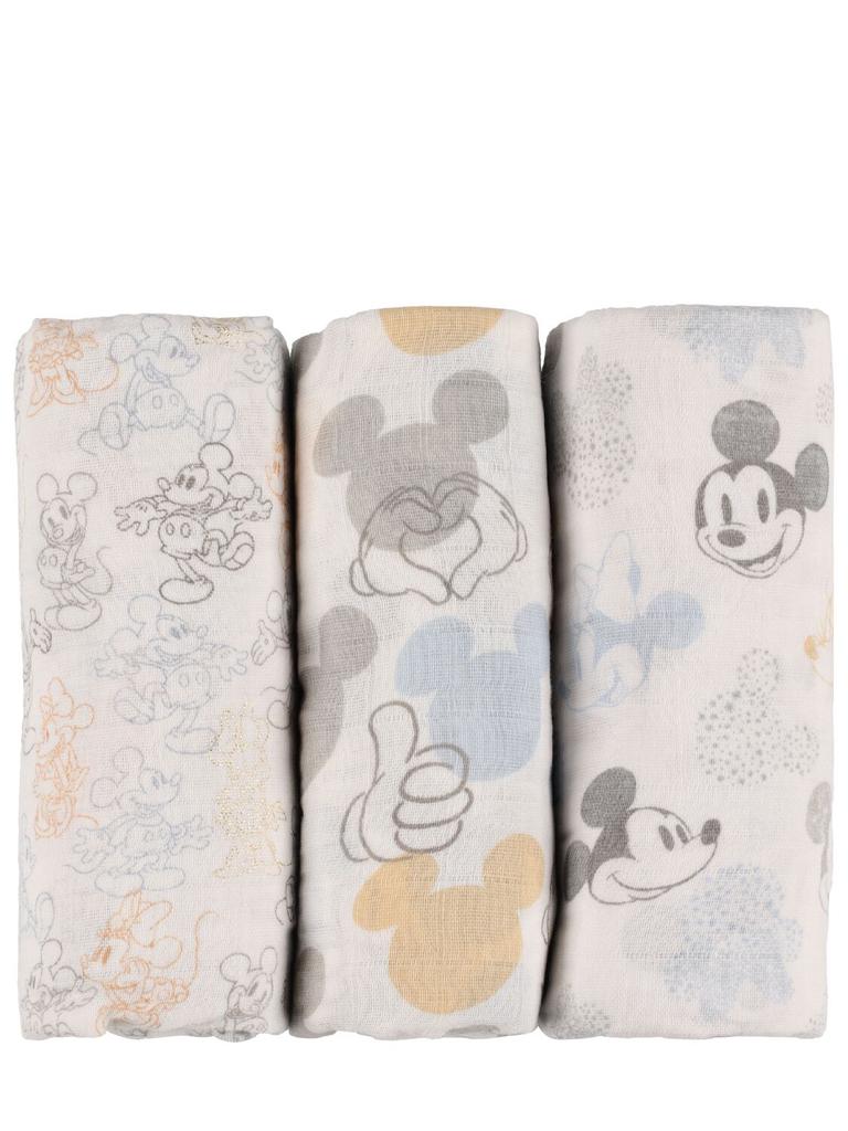 ADEN + ANAIS Set Of 3 Disney Cotton Muslin Swaddles