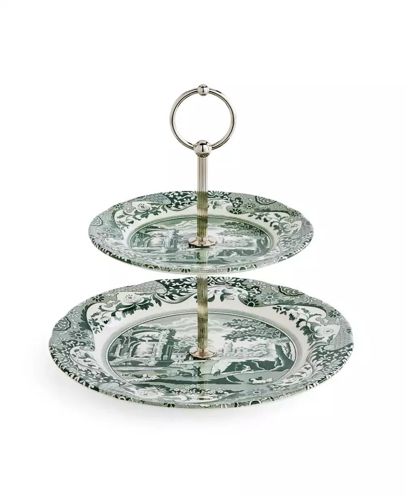 Spode Heritage Green Italian 2-Tier Cake Stand 4