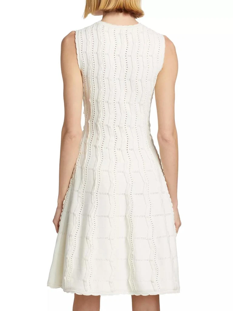 Oscar de la Renta Wave-Knit Fit & Flare Midi-Dress 5