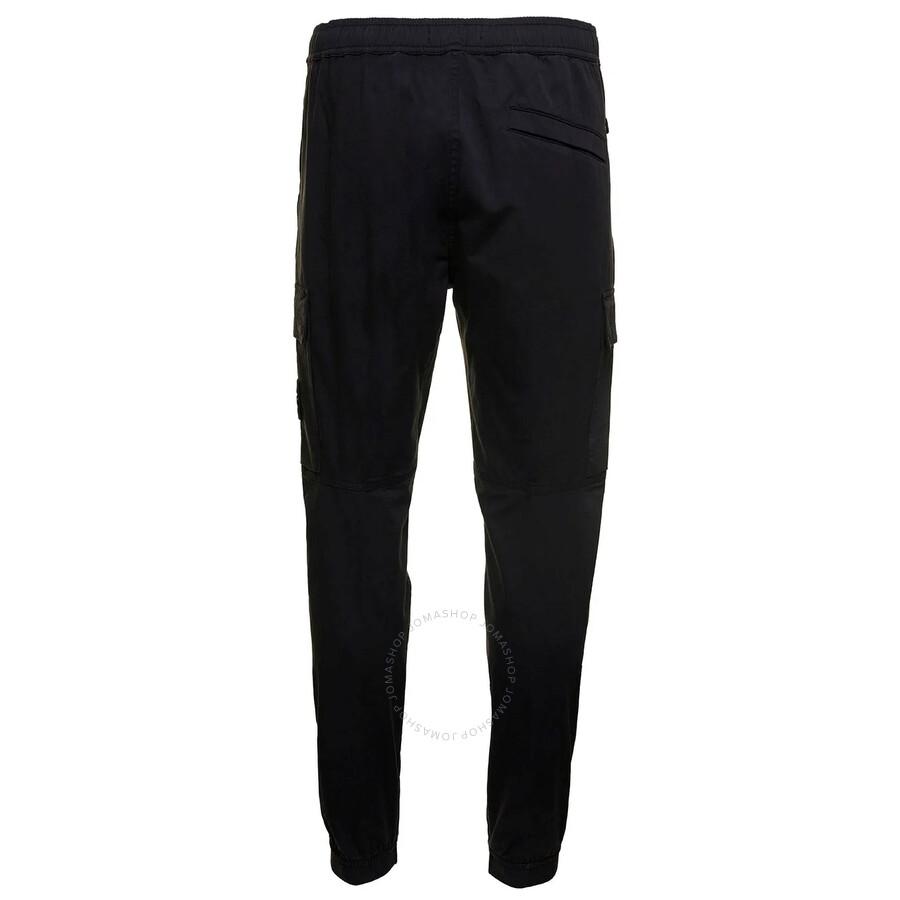 Stone Island Black Logo Patch Cargo Pants