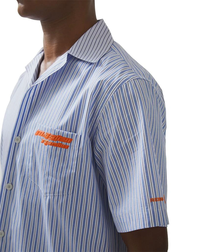 REISS Short Sleeve Poplin Camp Shirt 4