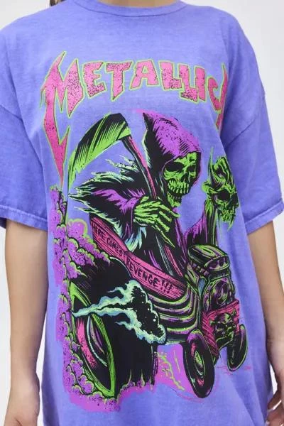 Urban Outfitters Metallica Glitter Graphic T-Shirt Dress 3