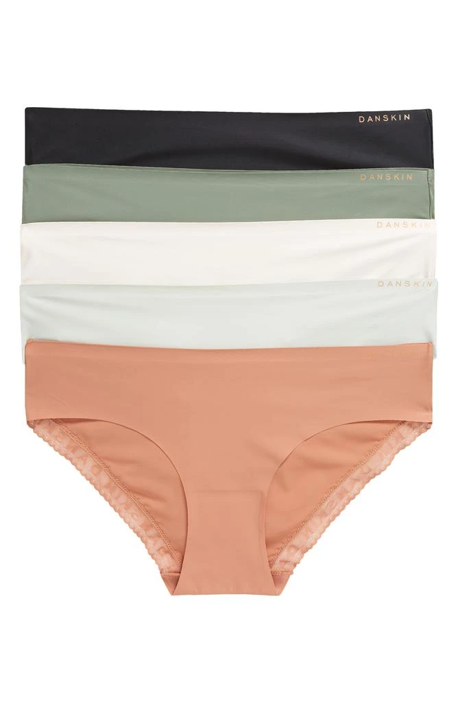 Danskin 5-Pack Microfiber Hipster Panties 1