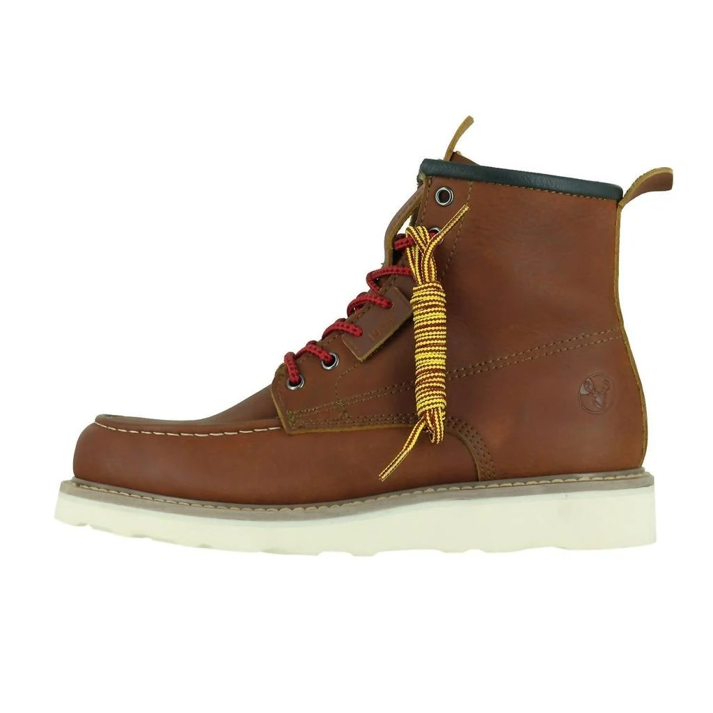 Berrendo Men's Moc Wedge Steel Toe Work Boots In Cognac 2