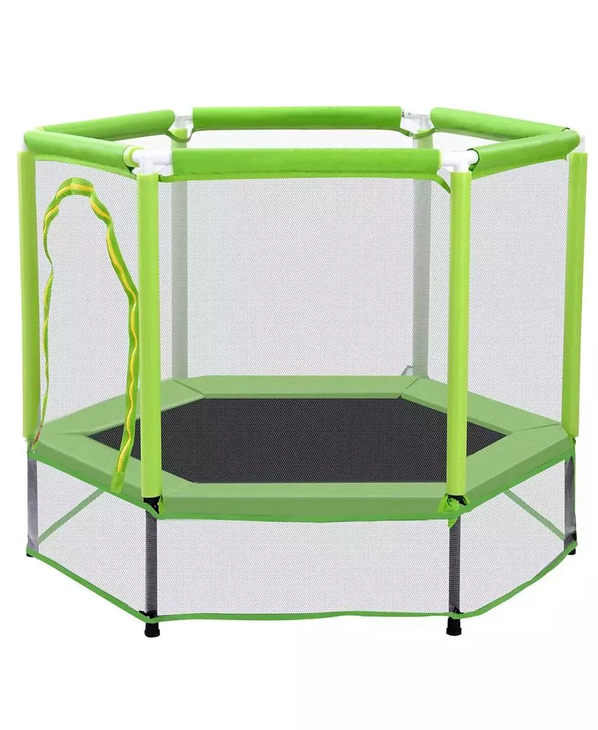 Slickblue 55" Toddlers Trampoline with Safety Enclosure Net 
Balls 3