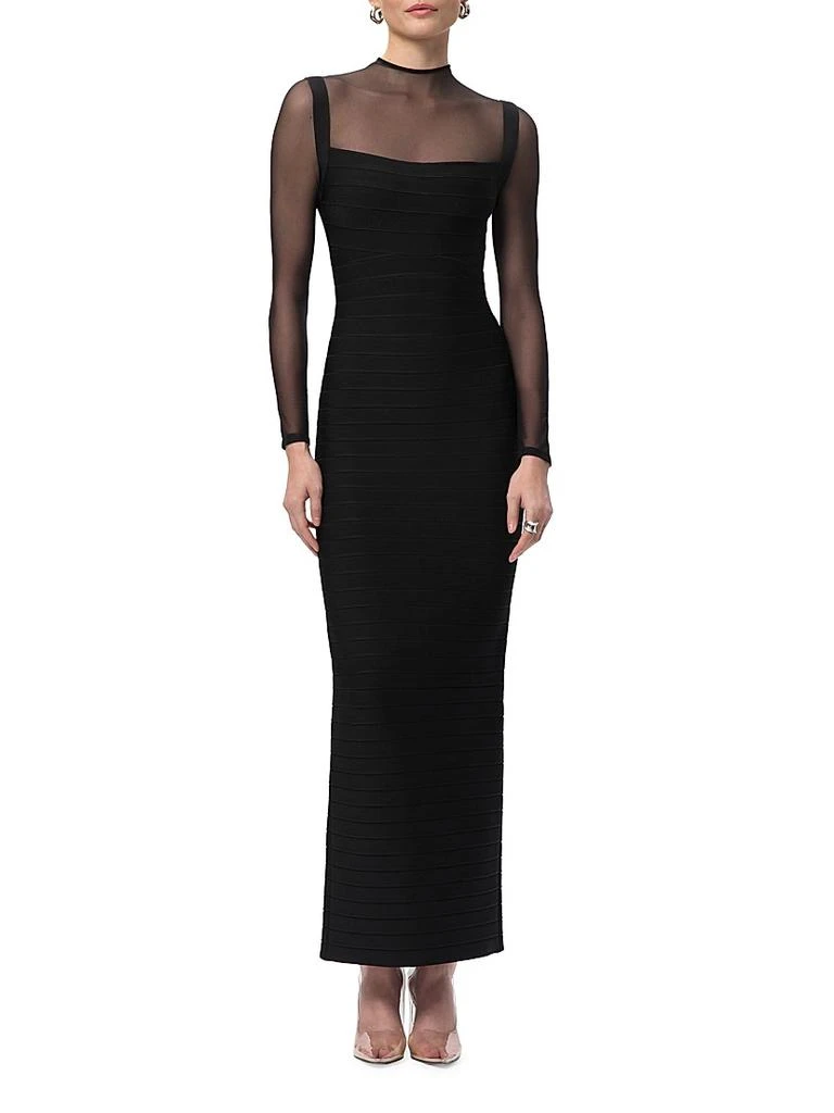 The Ella Bandage Knit Gown  On Sale Now with Up to 70% Off | Discover  Exclusive Deals & Savings at BeyondStyle  Authentic Herve Leger  Women's|turtleneck|women's apparel|floor-length|women's|solid|bodycon |contemporary|long sleeve|dresses with Limited ...