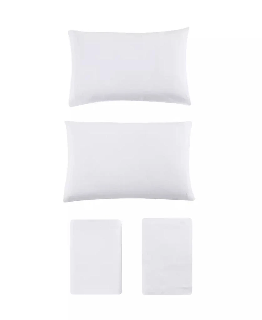 Eddie Bauer Solid 100% Cotton Flannel 4-Piece Sheet Set, Full 4