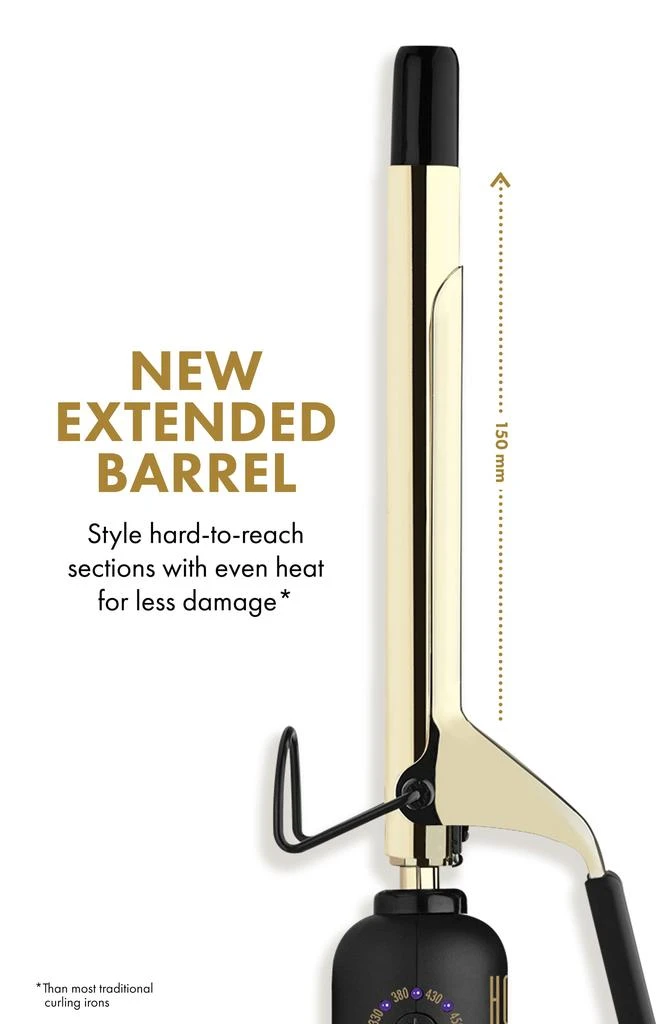HOT TOOLS 24K Gold Extended Barrel Curling Iron 3