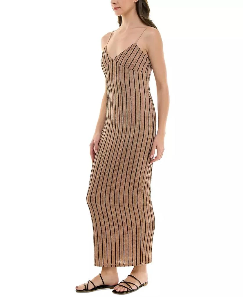 Planet Gold Juniors' Textured Striped Knit Maxi Dress 3