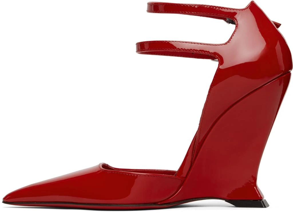 Salvatore Ferragamo Red Vidya Wedge Heels 3